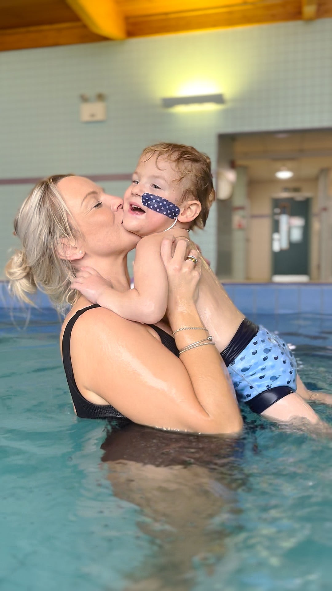 raffee swimming with mum