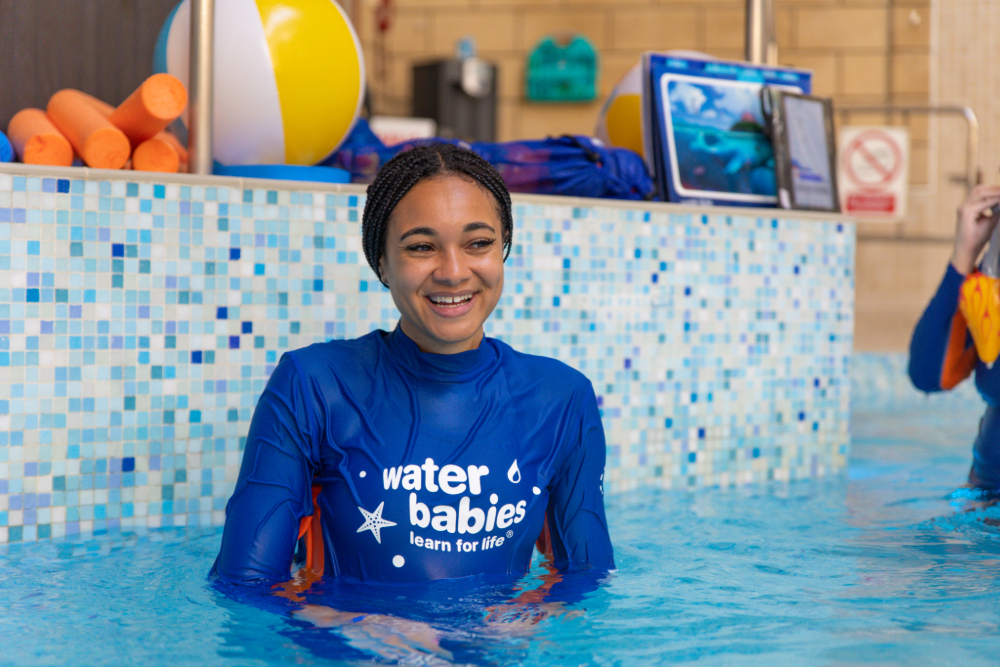 alice dearing in the swimming pool