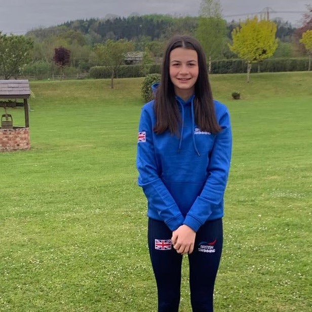 water babies swimmer amelia before competition