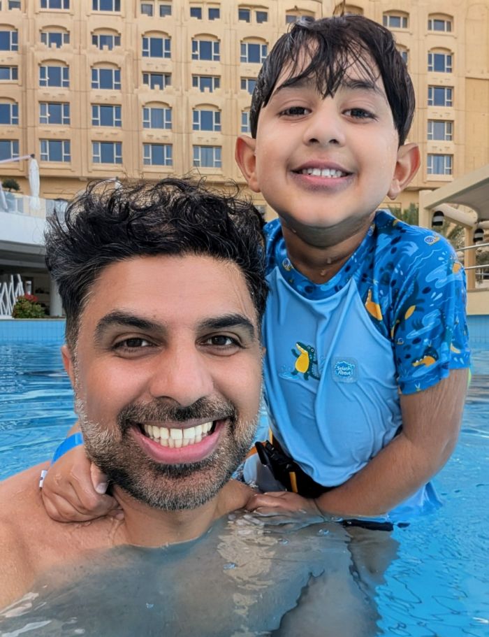 A dad’s journey to water confidence with Water Babies